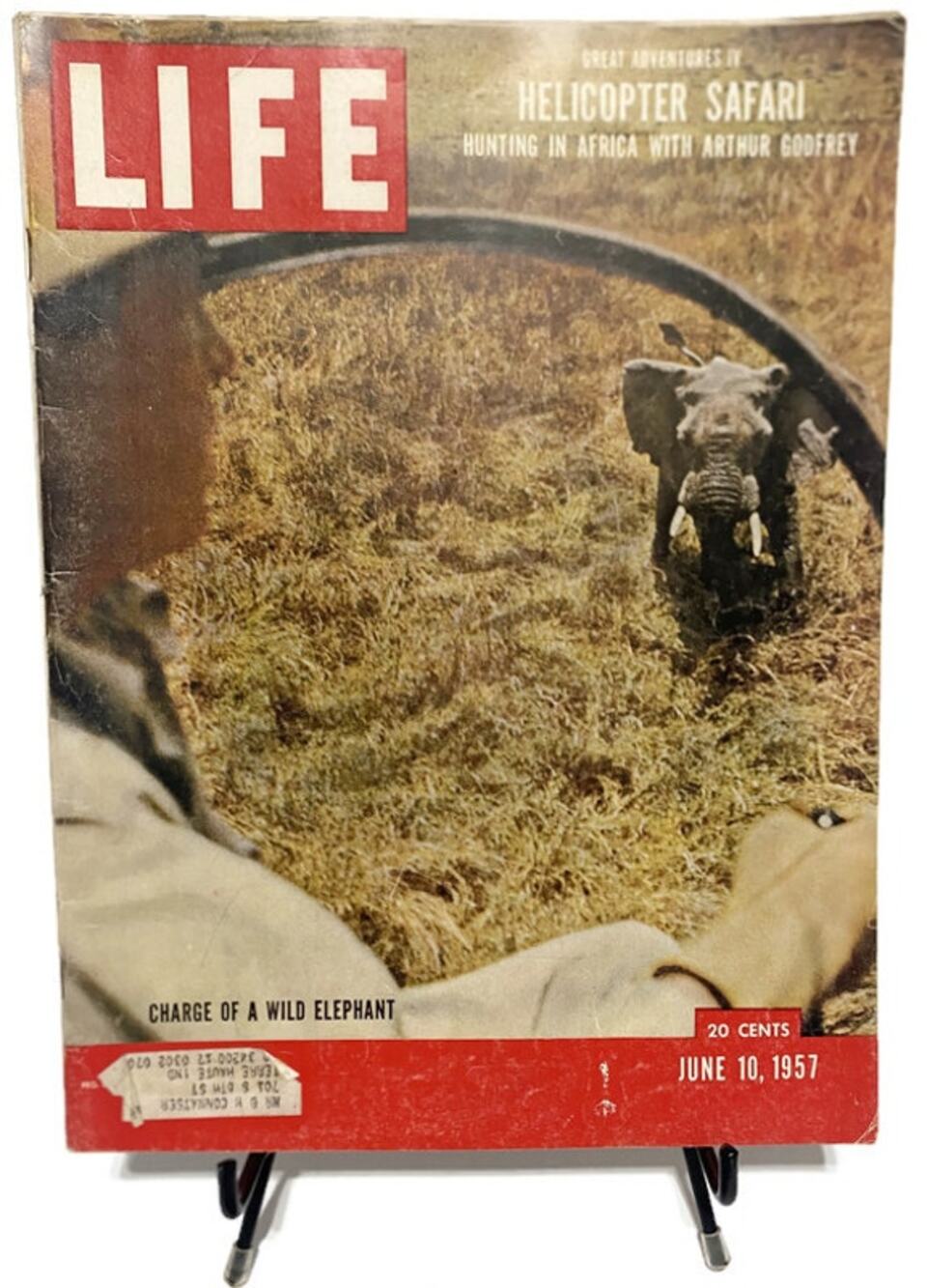 LIFE Magazine June 10 1957 Arthur Godfrey Helicopter Safari Africa Wild Elephant